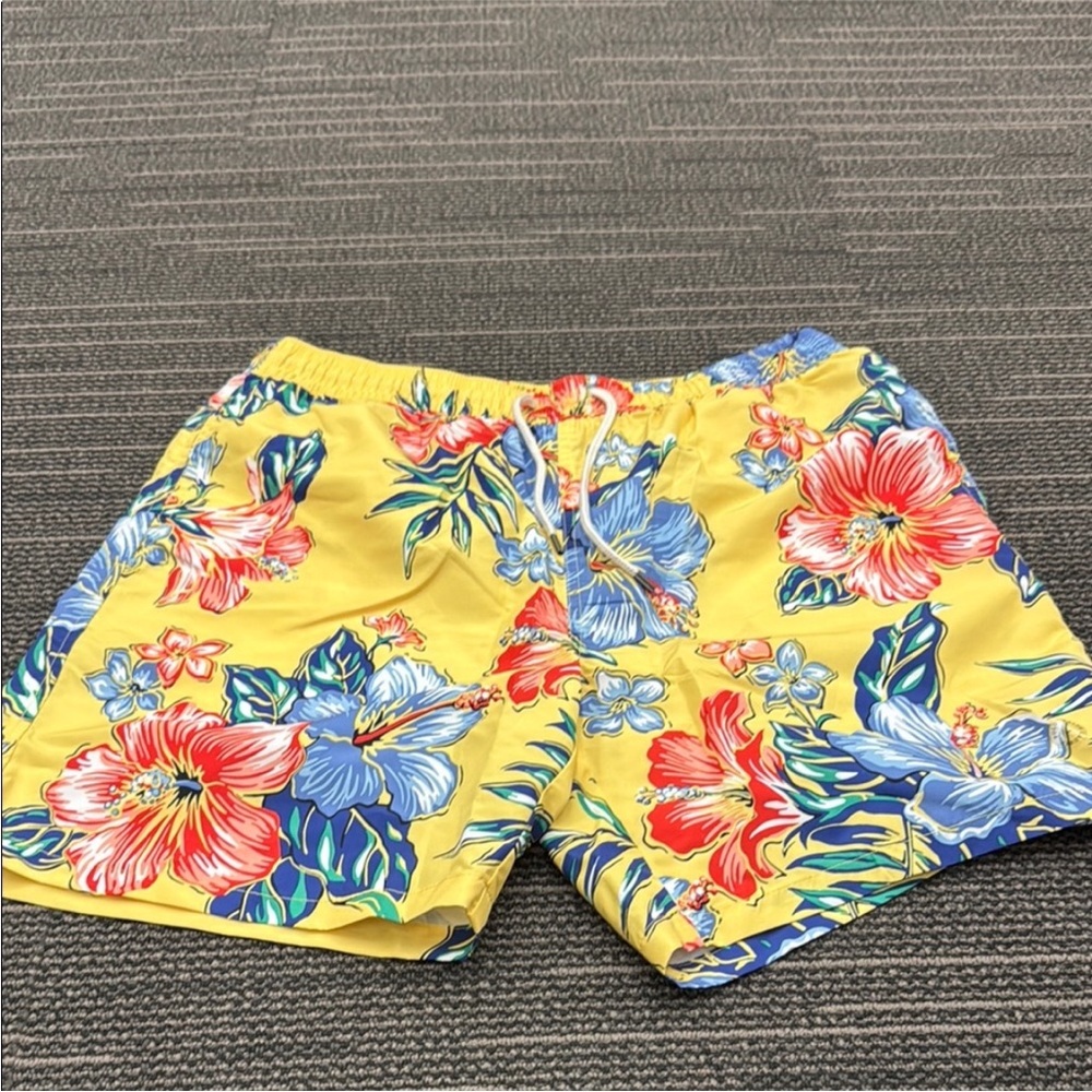 Polo by Ralph Lauren Yellow Floral Swim Trunks